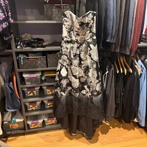 Brand New Alfred Sung Floral Print Strapless Dress